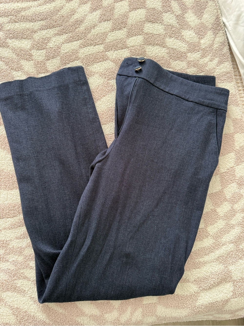 White House Black Market Navy Wide-Leg Trousers